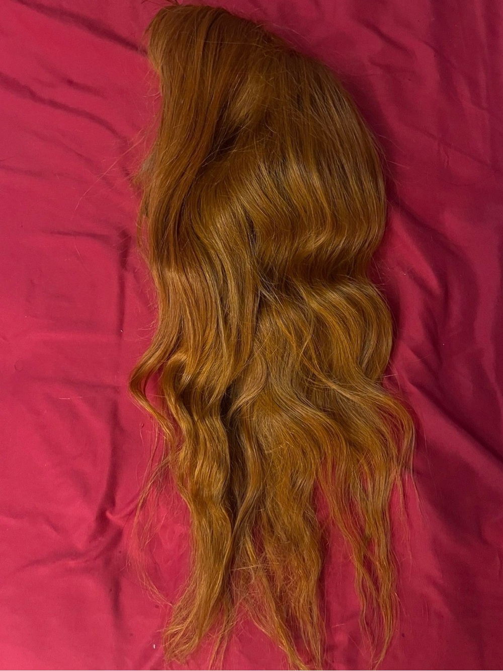 22 Inch Human Hair Ginger Wig